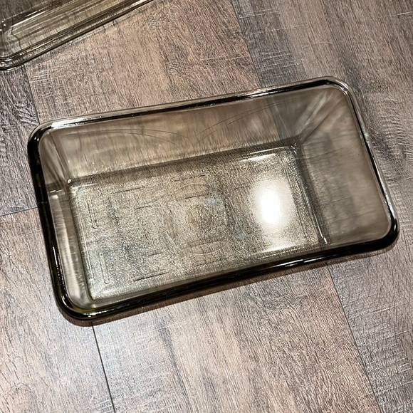 Vintage Westinghouse Brown Amber Glass Refrigerator Box Loaf Pan Dish With Lid - Picture 6 of 6